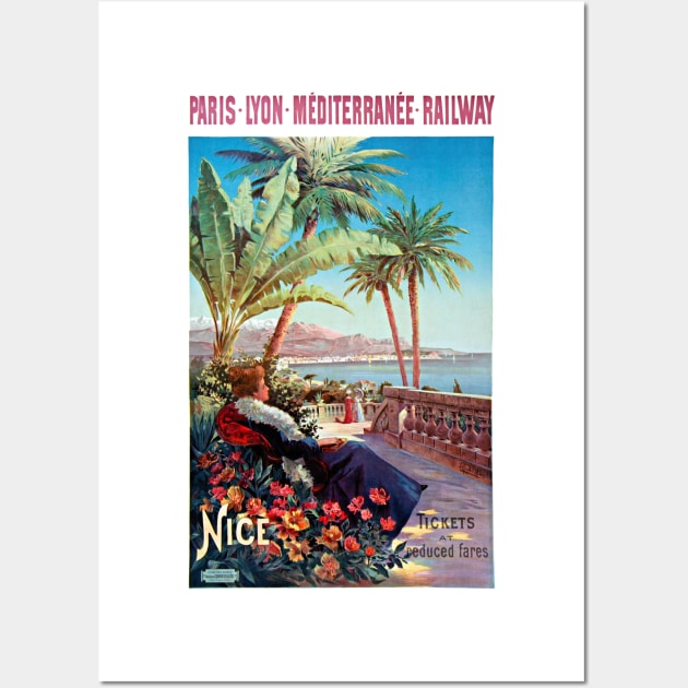 Vintage Travel Poster Nice France Wall Art by vintagetreasure